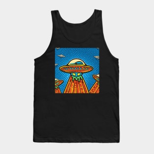 Abstract retro futuristic illustration Tank Top